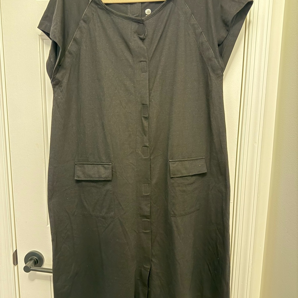 Black Button-Down Dress